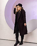 Жіноче пальто кашемір 42-44,46-48,50-52,5456 чорний, моко, фото 7