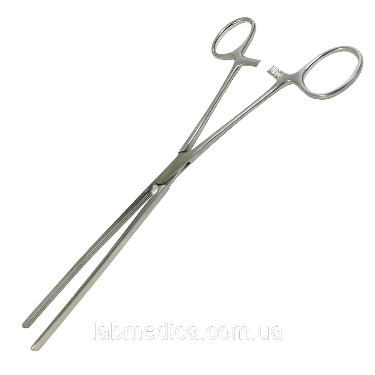 Затискач кишковий по Kocher кровоспинний атравматичний прямий SURGIWELOMED Довжина 25 см, фото 1