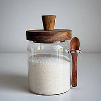 Набір сіль цукор 2 шт Баночки для солі та цукру Банки та ємності для цукру Банки для зберігання солі 500 мл, фото 5