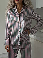 Сатинова жіноча піжама VS Вікторія Сикрет пудрова