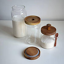 Баночки для кухні Баночка для цукру Банки для солі та цукру Банки для зберігання кави Банку для меду з ложкою, фото 3