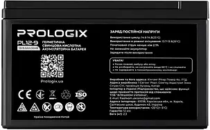 Акумуляторна батарея Prologix 12V 9AH AGM, фото 3