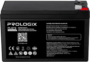 Акумуляторна батарея Prologix 12V 9AH AGM, фото 4