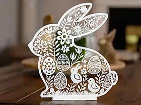 Статуетка "Пасхальний кролик", 15 см, колір на вибір/ Великодній декор