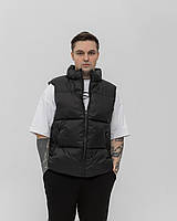 Молодіжна демісезонна стьобана жилетка для хлопців з кишенями весняна утеплена безрукавка на блискавці для хлопців