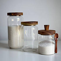 Ємність для сипучих з кришкою 1.2л Ємності зберігання Банки для сипучих продуктів з кришкою, фото 4