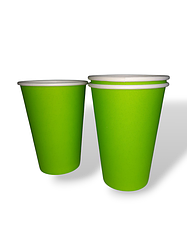 Зелені паперові стакани