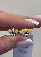 Срібні дитячі сережки з емаллю