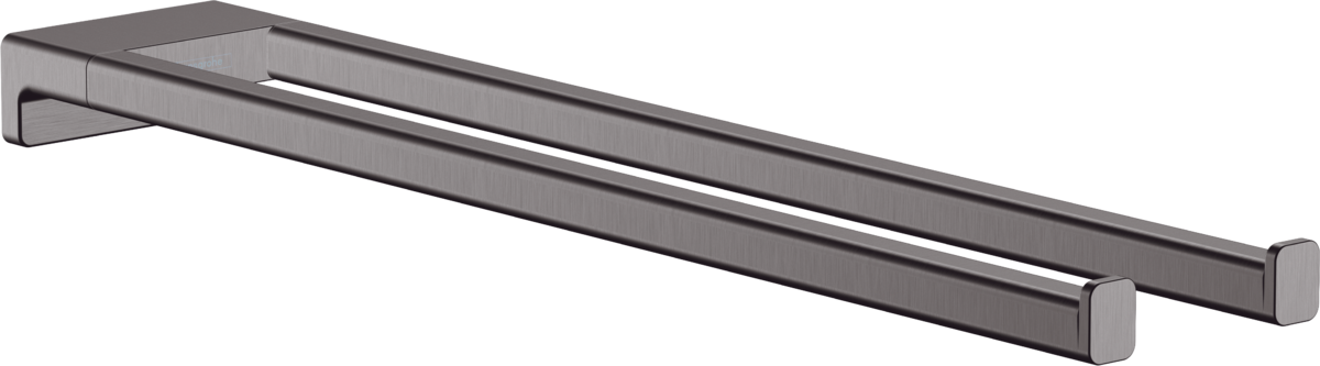 AddStoris Рушникотримач 44.5 см подвійний нерухомий Brushed Black (41770340)