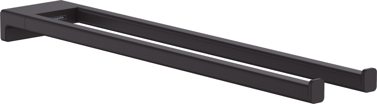 AddStoris Рушникотримач 44.5 см подвійний нерухомий Matt Black (41770670)