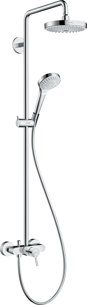 Душова система Croma Select S 180 2jet Showerpipe зі змішувачем, білий/хром (27255400)