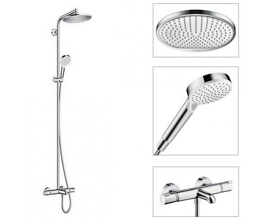 Душова система Crometta S Showerpipe 240 1jet для ванни з термостатом (27320000)