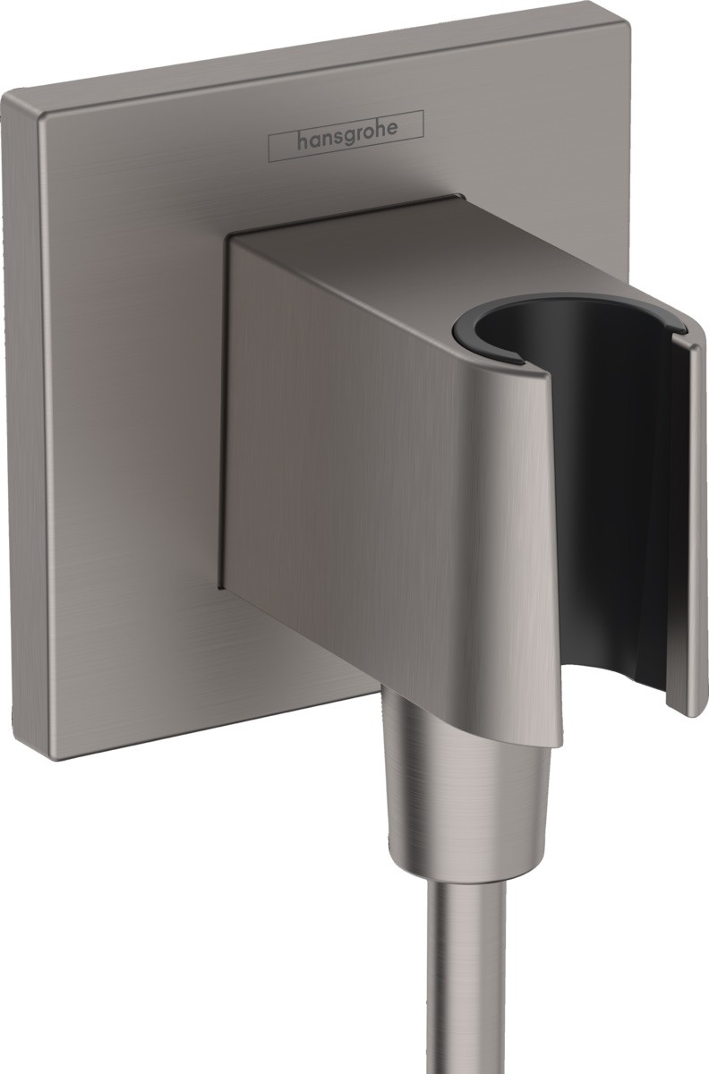 Шлангове під'єднання FixFit Porter E з тримачем Brushed Black Chrome (26889340)