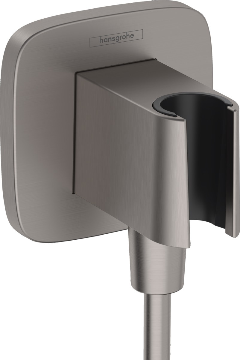 Шлангове під'єднання FixFit Porter Q з тримачем Brushed Black Chrome (26887340)