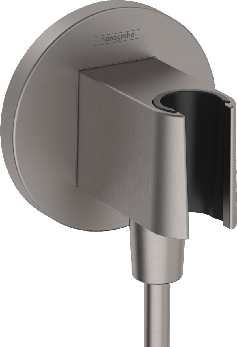 Шлангове під'єднання FixFit Porter S з тримачем Brushed Black Chrome (26888340)