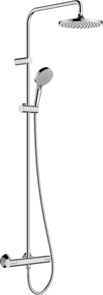 Душова система Vernis Blend Showerpipe 200 1jet EcoSmart з термостатом Chrome (26089000)