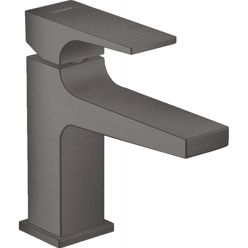 Змішувач Metropol 100 для умивальника з донним клапаном push-open Brushed Black Chrome (32500340)