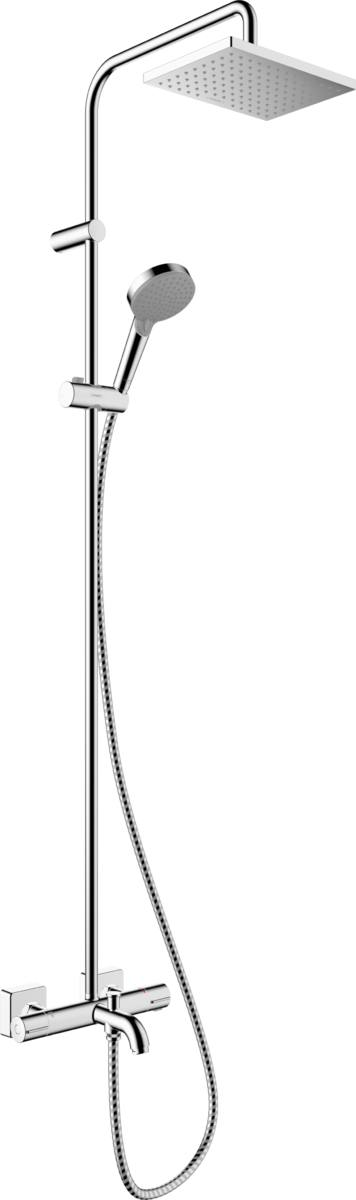 Душова система Vernis Shape Showerpipe 230 1jet з термостатом для ванни Chrome (26284000)