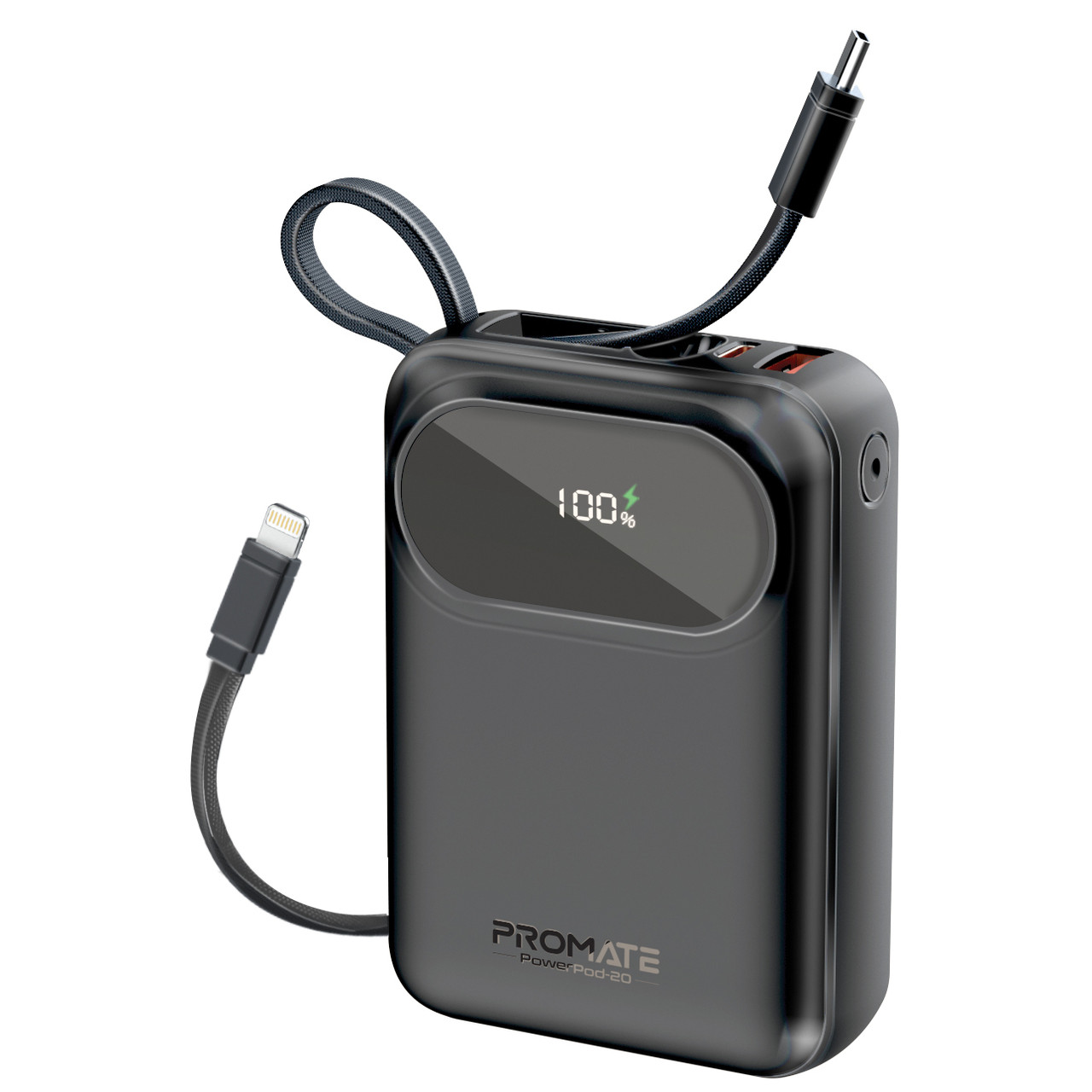 Універсальна мобільна батарея Promate PowerPod-20 20000mAh 35W Black, фото 1
