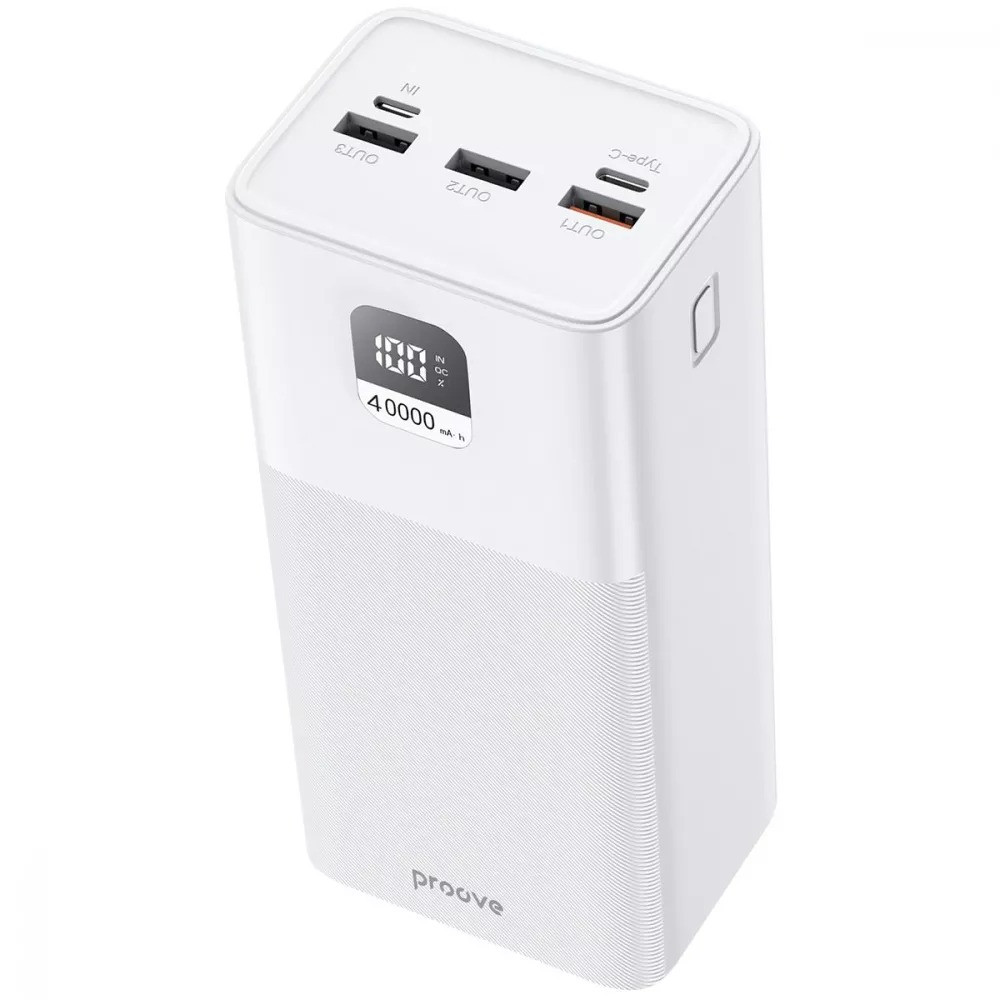 Універсальна мобільна батарея Proove Giant 100W 40000mAh White (PBGI99320002), фото 1