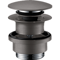 Донний клапан для умивальників з переливом push-open Brushed Black (50100340)