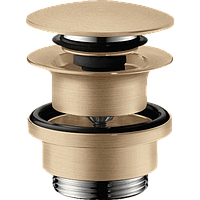 Донний клапан для умивальників з переливом push-open Brushed Bronze (50100140)