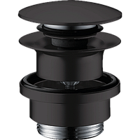 Донний клапан для умивальників з переливом push-open Matt Black (50100670)