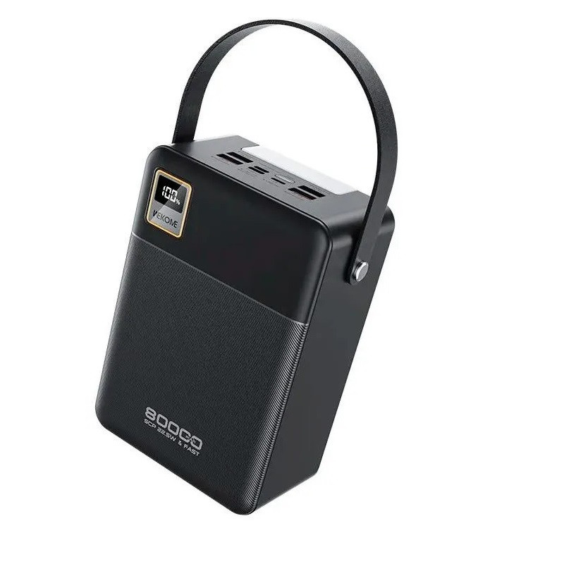 Універсальна мобільна батарея Wecome WP-78 80000mAh Black, фото 1