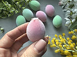 Набір яєць з пластику оксамит 8 шт/уп., 3.5 см, мікс кольору, фото 2