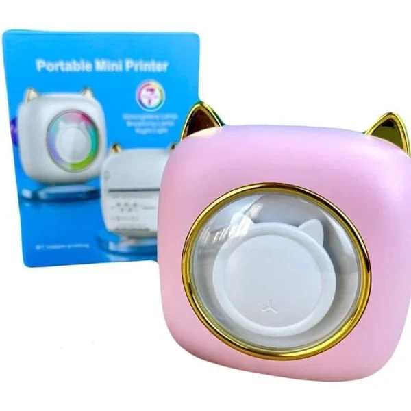 Міні принтер для фото з телефона C 65318, 1 рулон термопаперу, чорно-білий колір друку, Bluetooth, фото 1