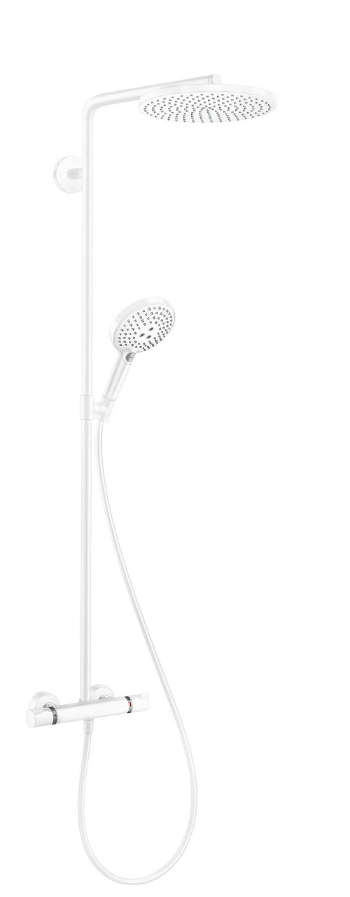 Душова система Raindance S 240 Showerpipe PowderRain 1jetP з термостатом Matt White (27633700)