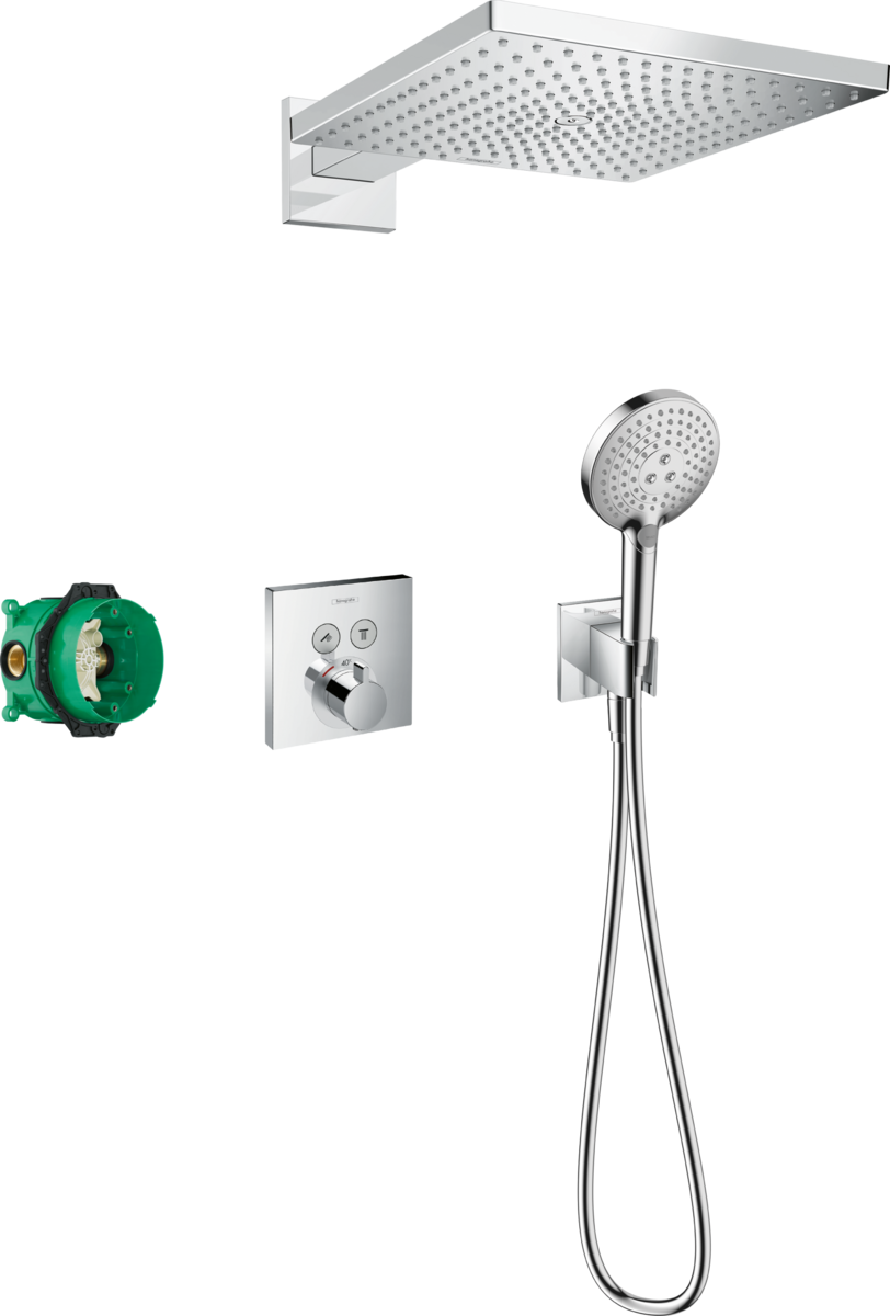 Душовий комплект Raindance E 300 1jet ShowerSelect Square 6в1 (27952000) Chrome