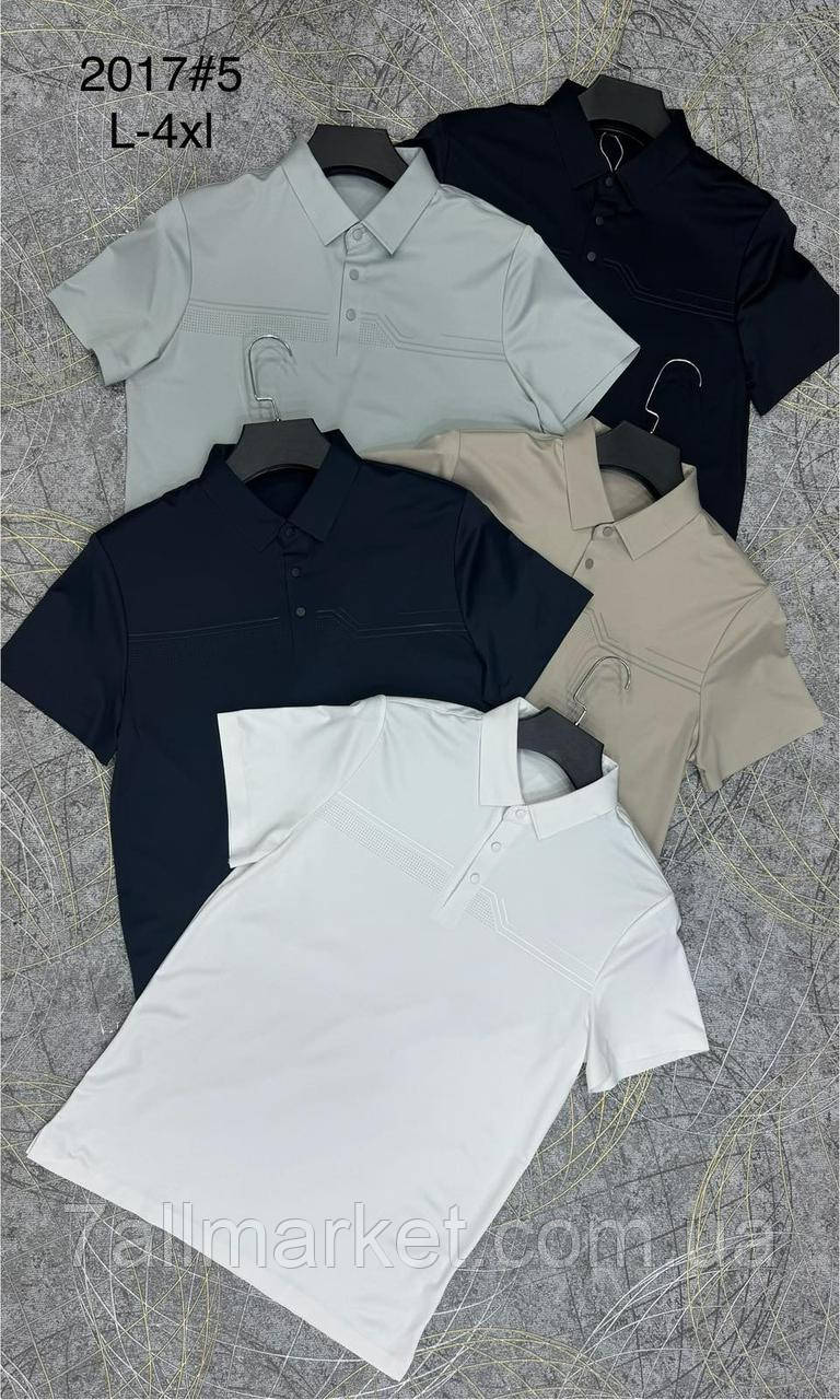 Футболка-поло чоловіча розміри L-4XL (5 кв) "PROSTOMEN" недорогого від прямого постачальника