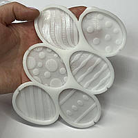 Силіконовий молд для льодяників Яєчка з візерунками