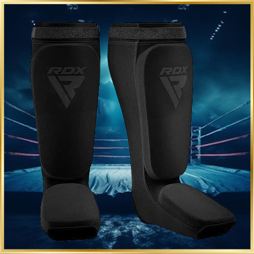 Захист гомілки та стопи RDX розмір XL для занять ММА бойовим самбо кікбоксингом Накладки на ноги