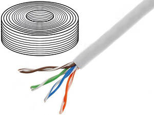 Кабель вита пара UTP 5е ATcom (бух.305м) мідь