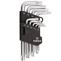 Ключи шестигранные Torx T10-T50, набор 9шт (короткие)