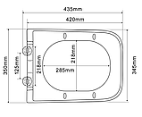 Унітаз підвісний Mixxus Premium QUADRO-0305-R GRAY 510x350x345mm система змиву RIMLESS (MP6656), фото 6