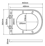 Унітаз підвісний Mixxus Premium ELLIPSE-0309-T1 GRAY 530x360x350mm система змиву TORNADO 1.0 (MP6655), фото 5