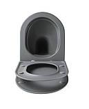 Унітаз підвісний Mixxus Premium TOPPER-0303-R GRAY 495x370x350mm система змиву RIMLESS (MP6657), фото 5