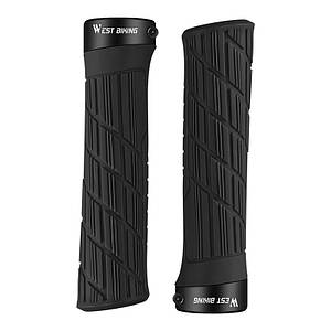 Грипси велосипедні West Biking YP0804063 з двома замками ручки на кермо Black