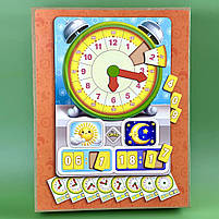 Пазл дерев`яний Годинник Вчимо час Ubee 32*23см (ПСД279), фото 2