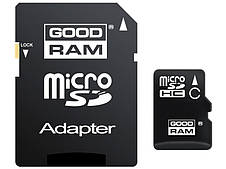 Карта пам'яті GOODRAM 16 GB microSDHC UHS-I Class10 + SD-adapter (M1AA-0160R12)