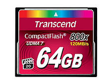Карта пам'яті Transcend 64 GB 800X CompactFlash Card (TS64GCF800)