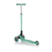 Самокат GLOBBER серії PRIMO FOLDABLE PLUS LIGHTS, м'ятний, колеса з підсвіткою, 50кг, 3+