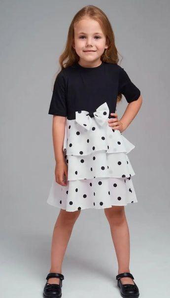 Сукня для дівчинки літня в горох, Лоліта розміри 104-152