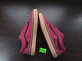 СКИДКА 42 р Чоловічі кеди VANS BORDO бордові червоні замшеві демі демісезон, фото 4