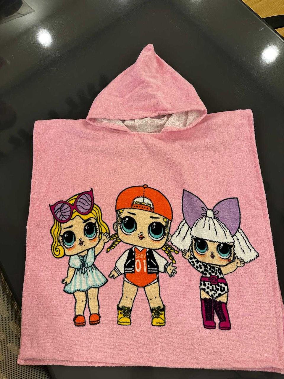 Дитяче пончо рушник 120 на 60 см 3D принт Туреччина 89, фото 1