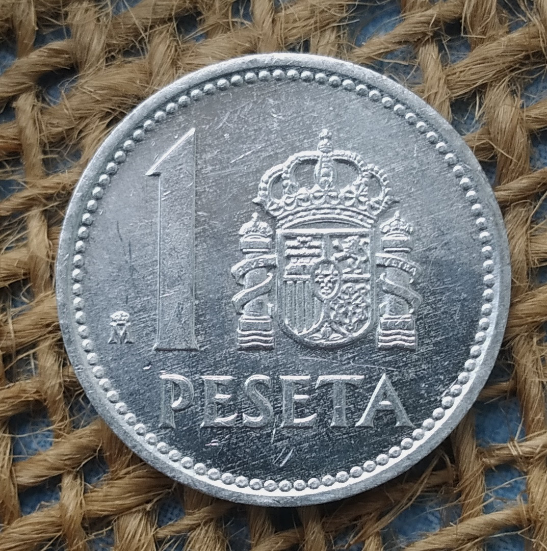 1 песета 1987 року. Iспанiя