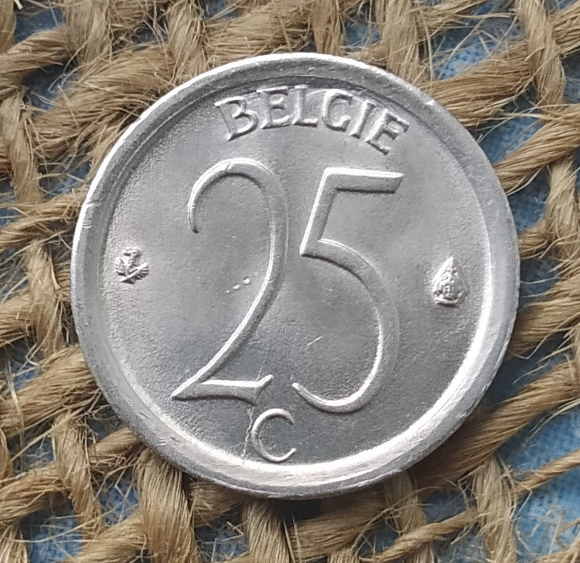 25 сантимiв 1969 року. Бельгiя